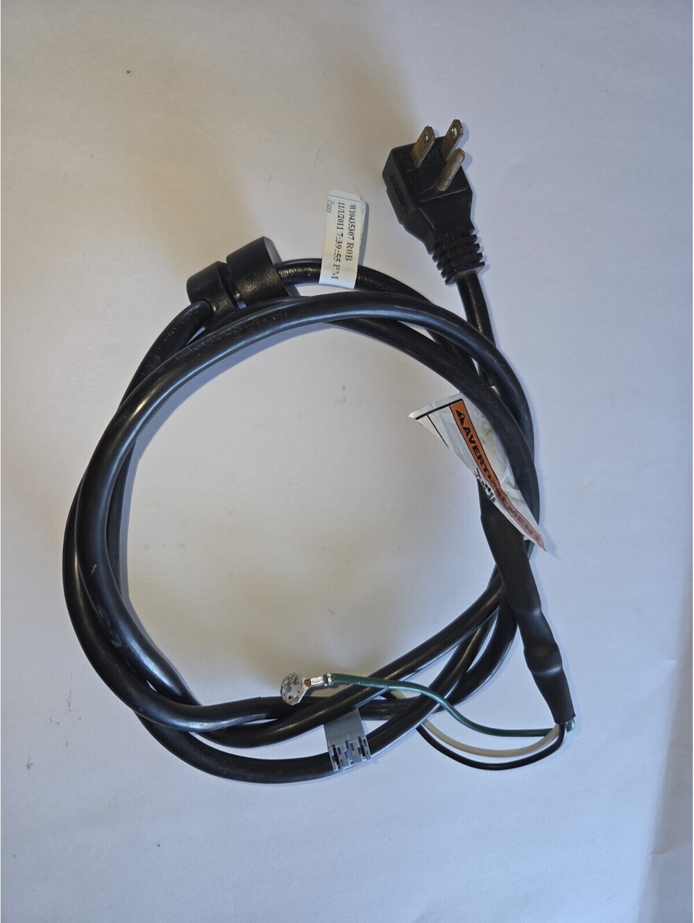 Whirlpool / Maytag Washer Power Cord P/N W10435307 A24